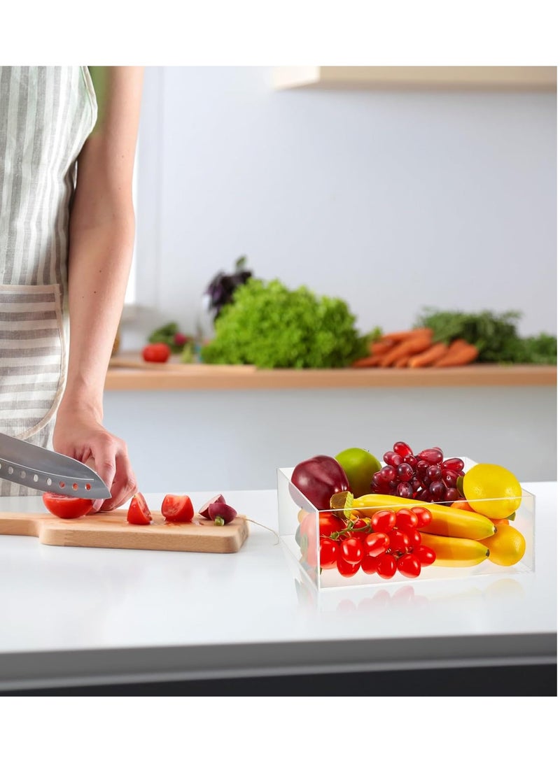 إي وورلد ٧ قطع من مكعبات الأكريليك الشفافة المتداخلة مع قيعان مجوفة بتصميم عصري مثالي لعرض النرد، كتل للديكور لعرض الصور، الكؤوس، القطع الأثرية والزينة. - Image 5