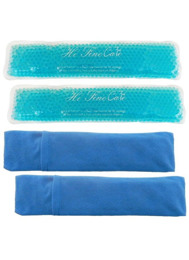 HI FINE CARE Perineal Cooling Pad, Postpartum Cold Packs Gel Bead Ice Pack Cold Therapy for Women After Pregnancy and Delivery, Gift for New Mom, 2 Ice Pack and 2 Cover (Blue)  - Image 1
