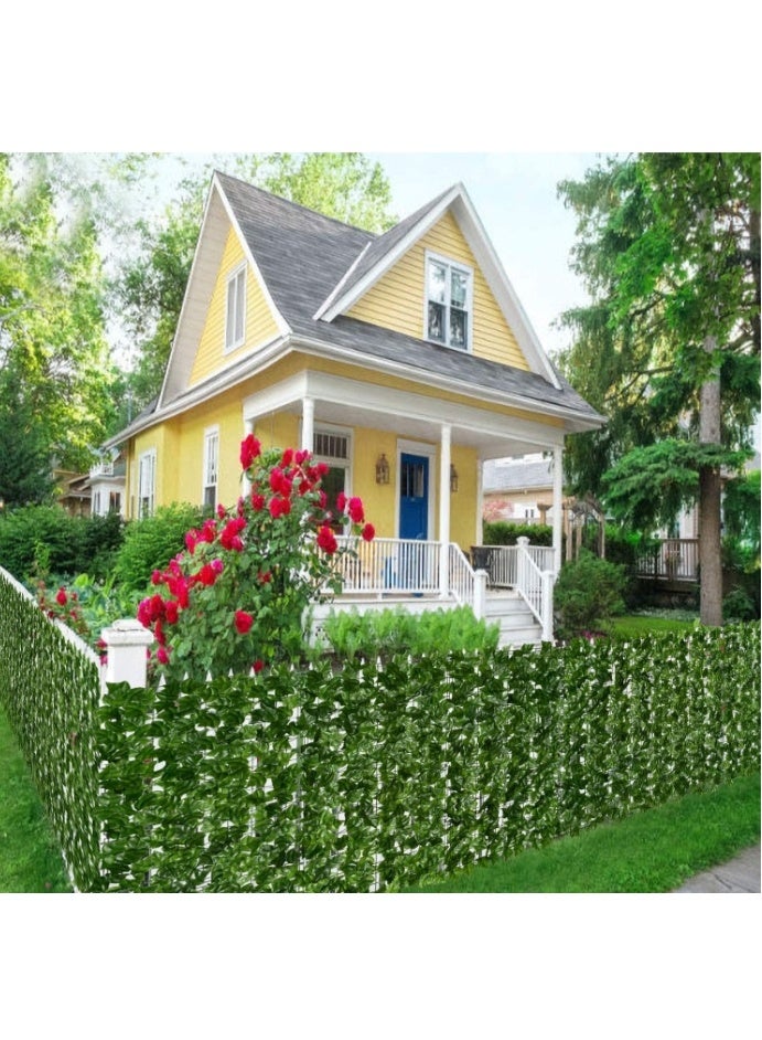 OASIS-TH 1 x 3 Meter Artificial Privacy Garden Fence Wall Plants Hedge Screening Roll Faux Ivy Leaf Vine Decoration For Backyard Outdoor UV And Sunlight Protection In Garden Home Balcony Decor Leaves Screen - Image 3