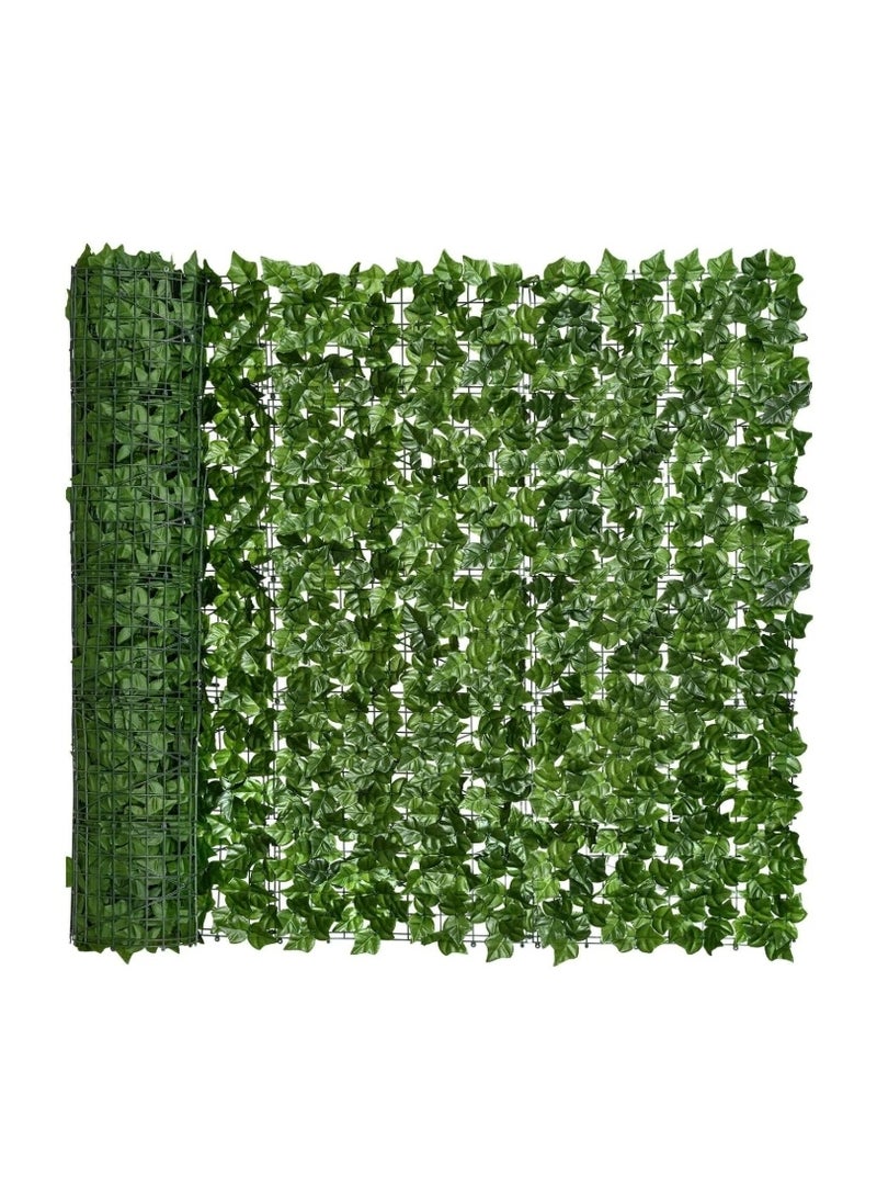 OASIS-TH 1 x 3 Meter Artificial Privacy Garden Fence Wall Plants Hedge Screening Roll Faux Ivy Leaf Vine Decoration For Backyard Outdoor UV And Sunlight Protection In Garden Home Balcony Decor Leaves Screen - Image 1