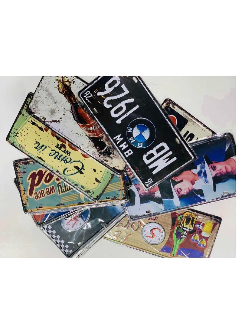 LINGWEI LINGWEI Decorative Metal Tin Sign Wall Poster Plaques Iron Plate Decoration Art Plaque Wall Art Vintage Metal Tin Signs Retro Vintage Metal Tin Signs Tin Metal Sign Wall Art for Shop Home Style-26  - Image 3