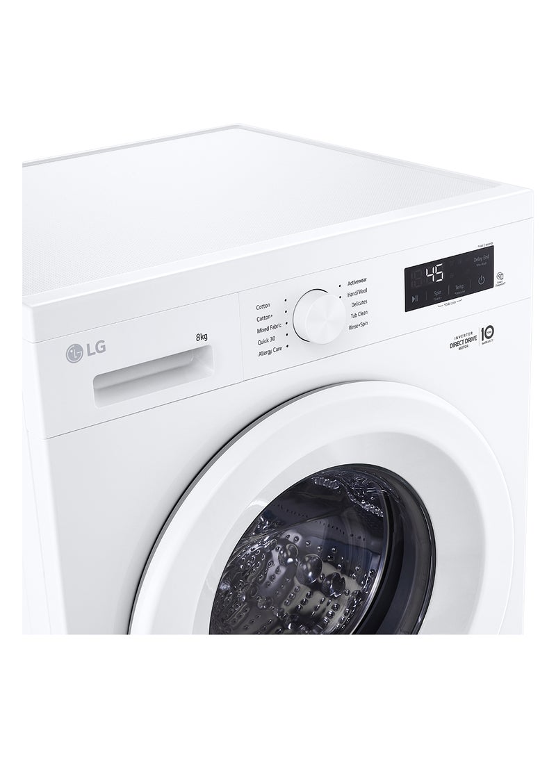 LG 8 kg Front Load Washing Machine 1200 RPM with Inverter Direct Drive F2Y1TYP3W White - Image 4