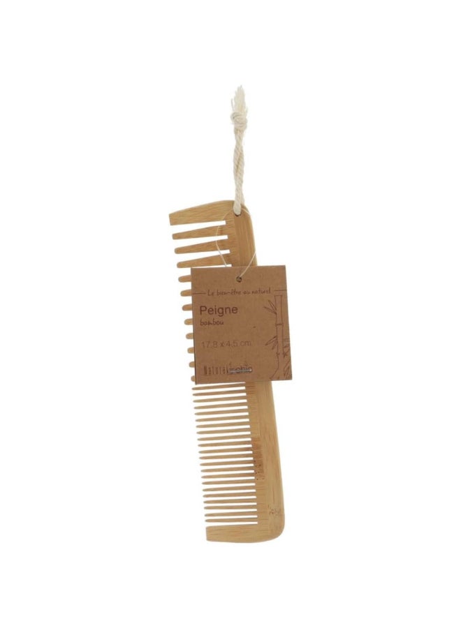 Tendance Durable and Sturdy Bamboo Hair Comb Brown 17.8 x 4.5 cm 75546195 - Image 1