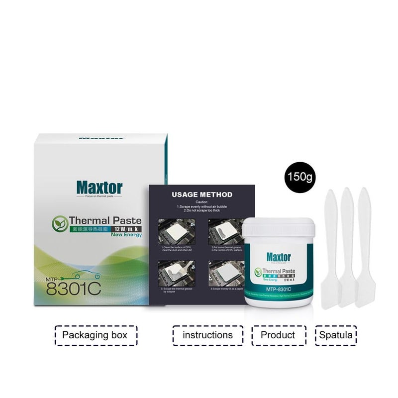 Maxtor MTP-8301C 150g High Performance Thermal Compound Paste, Heatsink Paste, Thermal Conductive Grease for CPU GPU Cooler LED IC PS4 Xbox Chipset Ovens - Image 5