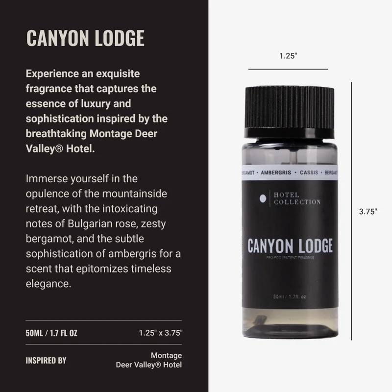 Hotel Collection  Canyon Lodge Pro-Pod Oil Blend - Hotel Inspired for Luxury Essential Oil Diffusers - Aromatherapy Scent Diffuser Oil - Bulgarian Rose, Bergamot, and Ambergris - 50 mL, 1.7 fl oz  | Best Price UAE