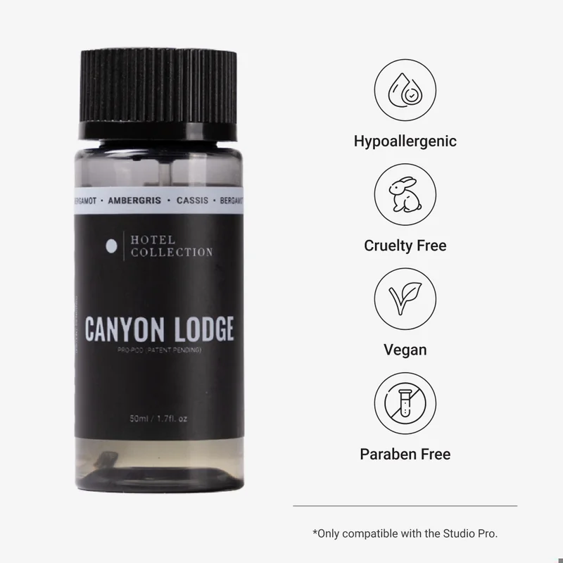هوتيل كوليكشن Canyon Lodge Pro-Pod Oil Blend - Hotel Inspired for Luxury Essential Oil Diffusers - Aromatherapy Scent Diffuser Oil - Bulgarian Rose, Bergamot, and Ambergris - 50 mL, 1.7 fl oz