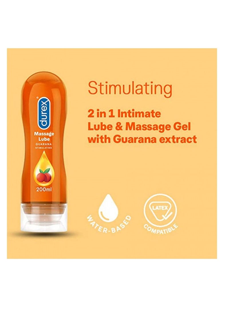 Durex Play Massage Lube Guarana Stimulating Gel, 200ml - Image 2