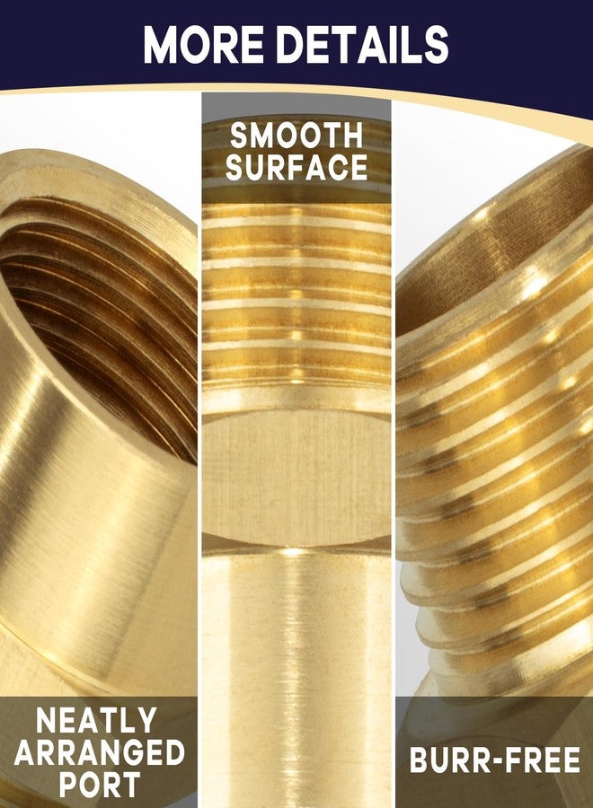 worldwhere G 1/2 (BSP) Female Thread to US 1/2 NPT Male Thread Brass Pipe Fitting Adapter,G to NPT Adapter 1/2 Inch Converter Connector（2 Pack） - Image 5