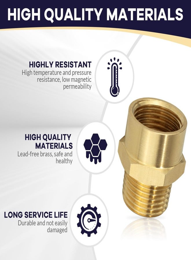 worldwhere G 1/2 (BSP) Female Thread to US 1/2 NPT Male Thread Brass Pipe Fitting Adapter,G to NPT Adapter 1/2 Inch Converter Connector（2 Pack） - Image 3