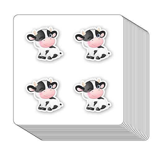 GUVSPTI Cute Cow Stickers 1in for Scrapbooking Arts Craft Kids DIY Calendars Journals 80Pack - Image 1
