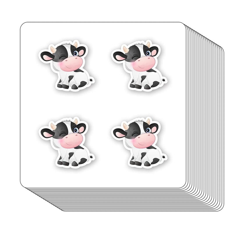 GUVSPTI Cute Cow Stickers 1in for Scrapbooking Arts Craft Kids DIY Calendars Journals 80Pack - Image 2