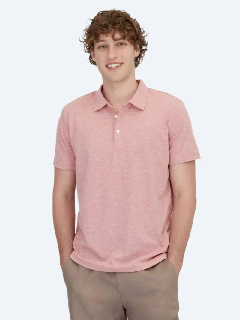 كيب تيشيرت قطني أحمر بياقة بولو