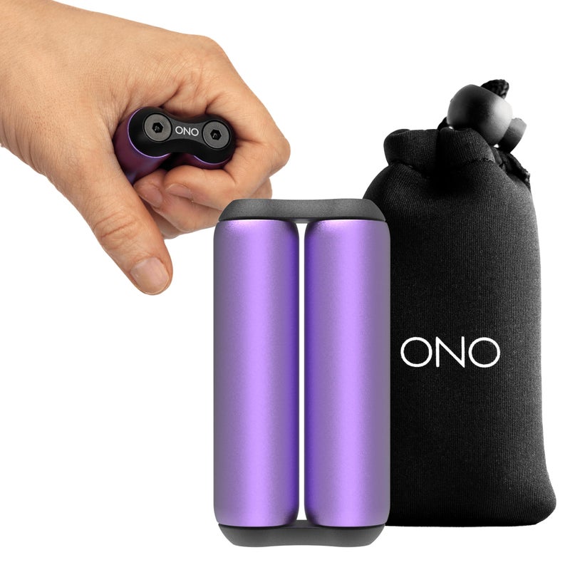 ONO Roller  Handheld Fidget Toy for Adults  Help Relieve Stress Anxiety Tension  Promotes Focus Clarity  Compact Portable Design Purple Junior Size  Aluminum - Image 2