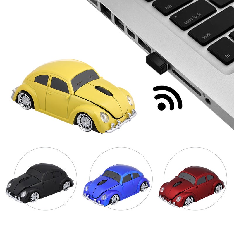 Wireless USB Computer Mouse: Large Red Car Shape - 2.4G Stable 10-Meter Connection, Durable Plug And Play, Delicate LED Light for Desktop And Laptop Users - Image 5