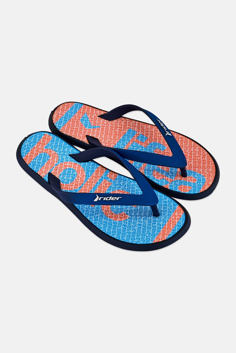 RIDER Men R1 Energy Plus II Brand Logo Slip On Slippers, Multicolor - Image 2