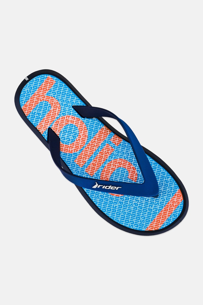 RIDER Men R1 Energy Plus II Brand Logo Slip On Slippers, Multicolor - Image 3