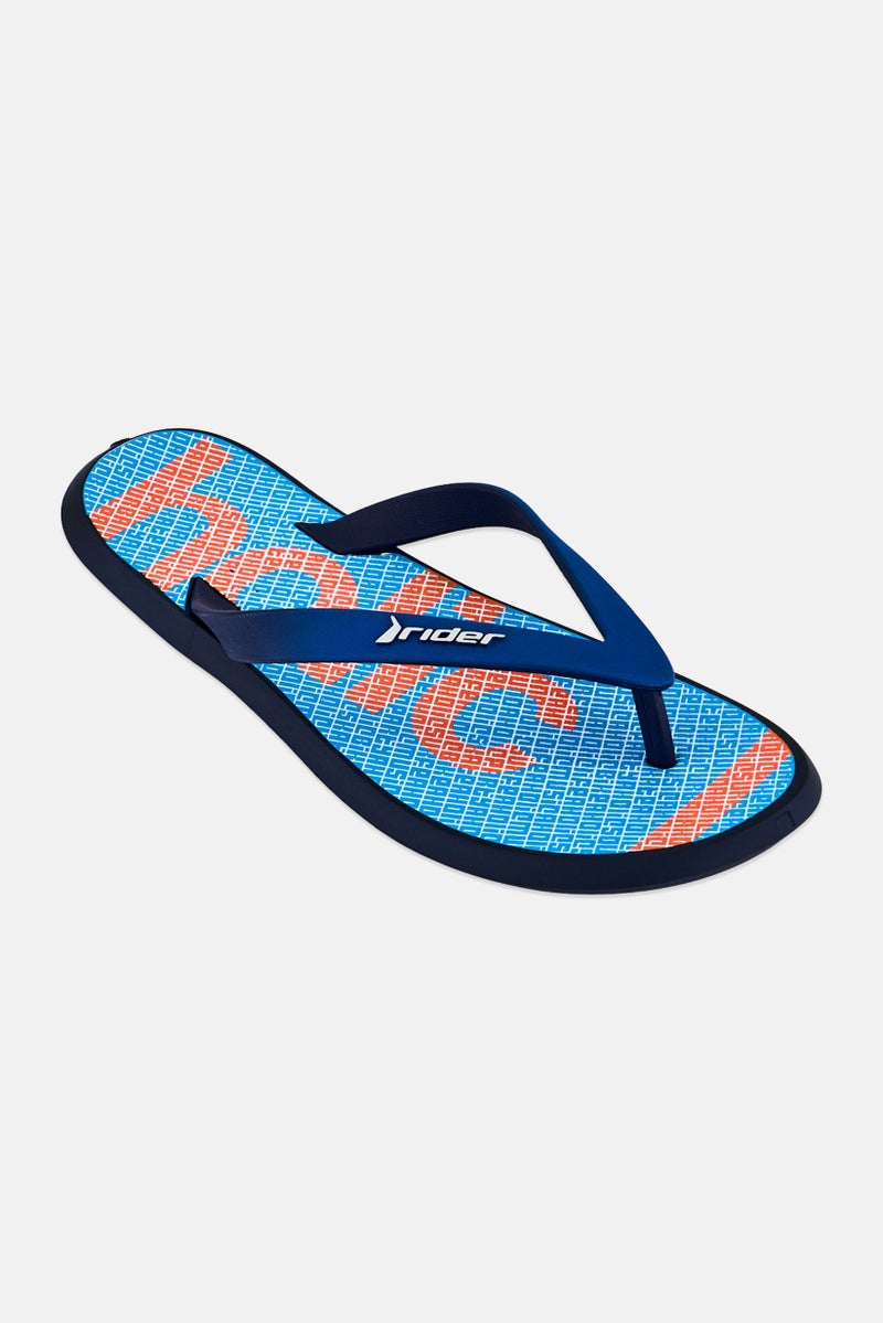 RIDER Men R1 Energy Plus II Brand Logo Slip On Slippers, Multicolor - Image 1
