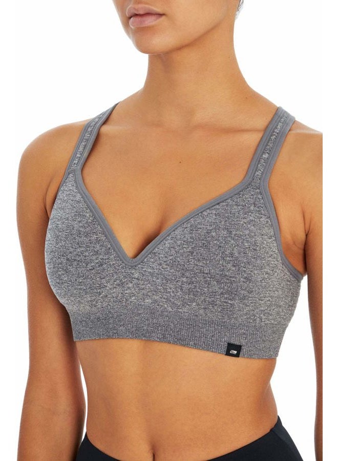 marika Women's Johanna Molded Cup Seamless Sports Bra, Heather Charcoal, L - Image 2