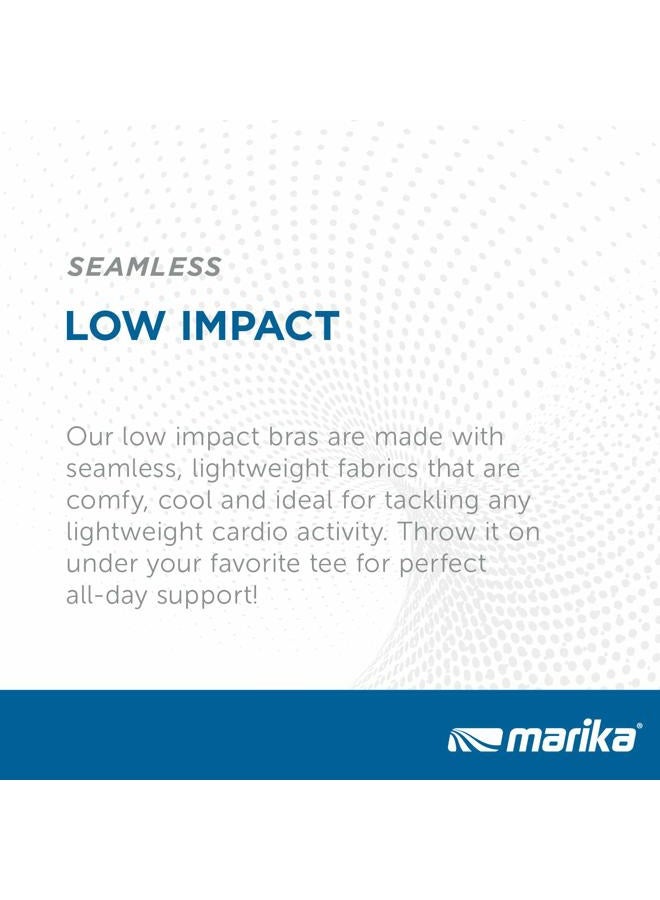 marika Women's Johanna Molded Cup Seamless Sports Bra, Heather Charcoal, L - Image 5