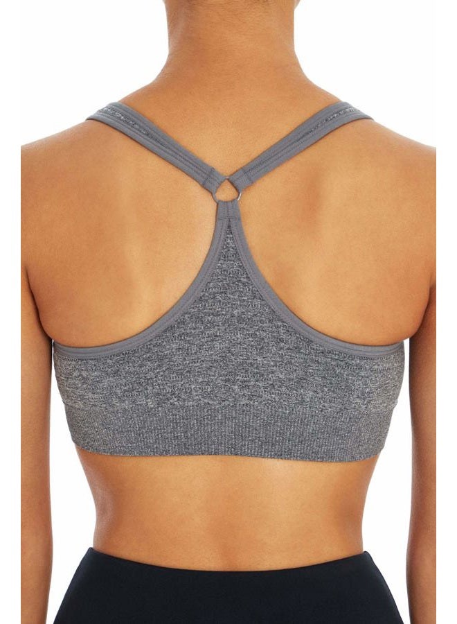 marika Women's Johanna Molded Cup Seamless Sports Bra, Heather Charcoal, L - Image 4