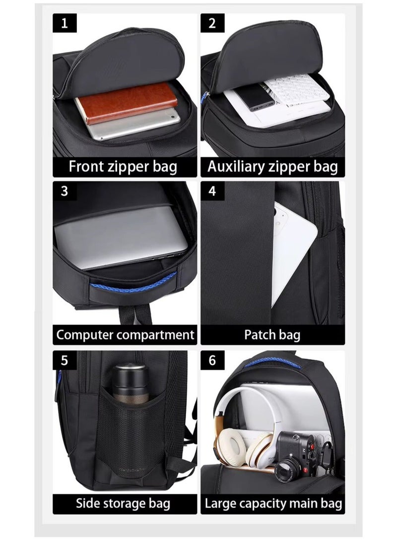 Casual Double Shoulder Backpack High Quality Waterproof with Large Capacity [20-36] Litre, Zipper Closure Good Load-bearing Adjustable Strap Oxd Cloth Wear-resistant and Multi-Function for Travel, Laptop 15.6 inch, College, Luggage,Outdoor and Sports Backpack 60*25*38 cm - Image 3