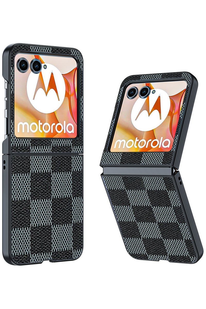 general Case for Moto Razr 60 Case,Luxury Leather Slim Fit Shockproof Full Body Protective Cover with Flexible Grip Phone Case for Motorola Moto Razr60