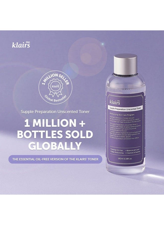 DearKlairs [KLAIRS] Supple Preparation Unscented Toner 6.08 fl oz, Lightweight, Essential Oil-Free, Alcohol Free, Packaging Changed  - Image 2