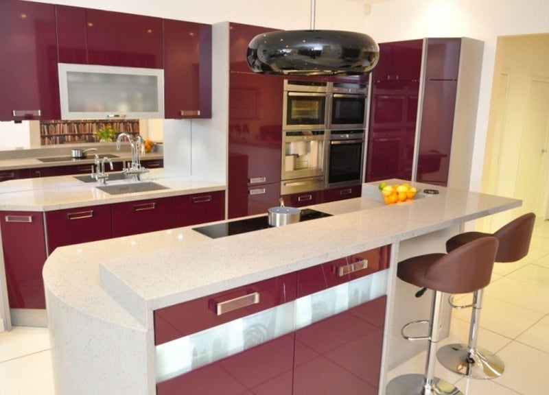 HOME13™ Glossy Maroon Wallpaper Peel & Stick Vinyl Contact Paper Self Adhesive Wallpaper for Kitchen Cabinet and Furniture Countertop Decorative Removable Wallpaper (24x48 Inch, Maroon Glossy) - Image 3