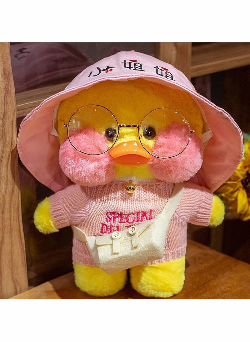Y&D Duck Stuffed Animal Toy Yellow Soft Plush for Kids Girls DIY Hugglable with Cute Hat and Costume Best Gifts Duckling  - Image 1