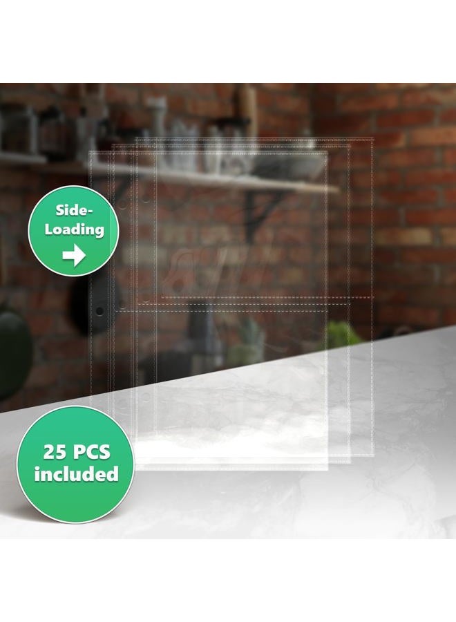 CraftSaints Plastic Sleeves 8.5 x 9.5-25 Pack - 2 Slot for 4x6 Recipe Cards - Half Letter - Image 4