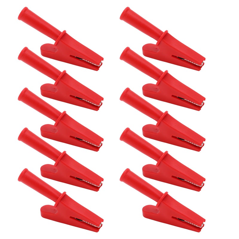 10Pcs Electric Test Clip 20A Rated Current 10mm Opening Test Clamp for Electronic Equipment Welding MachineryRed - Image 4