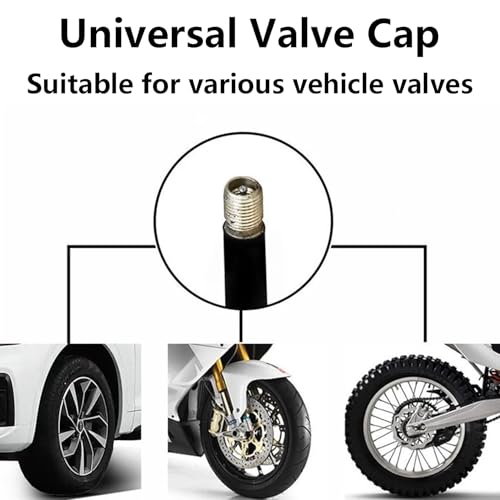 Zytiqt 16PCS Car Tyre Valve Caps, Aluminum Alloy Threaded Tyre Nozzle Caps, Stylish Car Accessories for Vehicle Aesthetics and Protection, Fits Most Cars and Bikes, Sky Blue, Red, Orange, Purple - Image 3