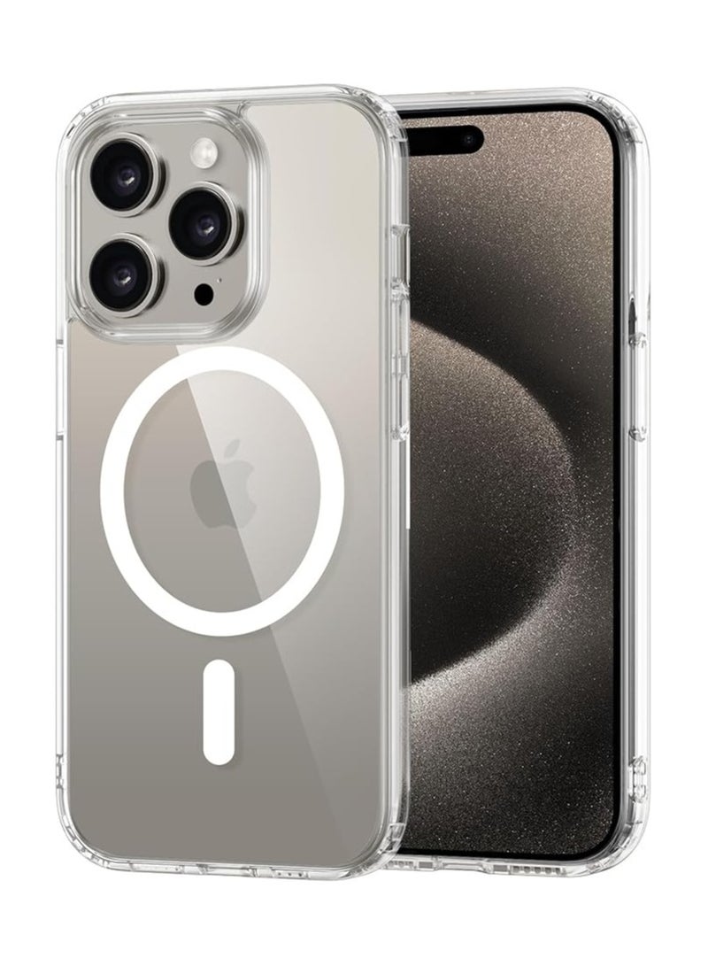Compatible with iPhone 15 Pro Clear Phone Case, Ultra-Thin Anti-Fall Anti-Scratch Anti-Yellow Silicone Protective Cover, for Magsafe Charger, Transparent 6.1 inch Clear  - Image 1