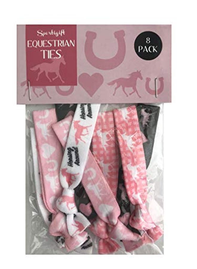 Sportigift 8 Piece Horse Spirit Hair Accessories, Horse Hair Spirit Ties, Cowgirl Hair Ties, For Equestrian Gifts, Riding Free, No Crease Horse Hair Elastics Gifts - Image 3