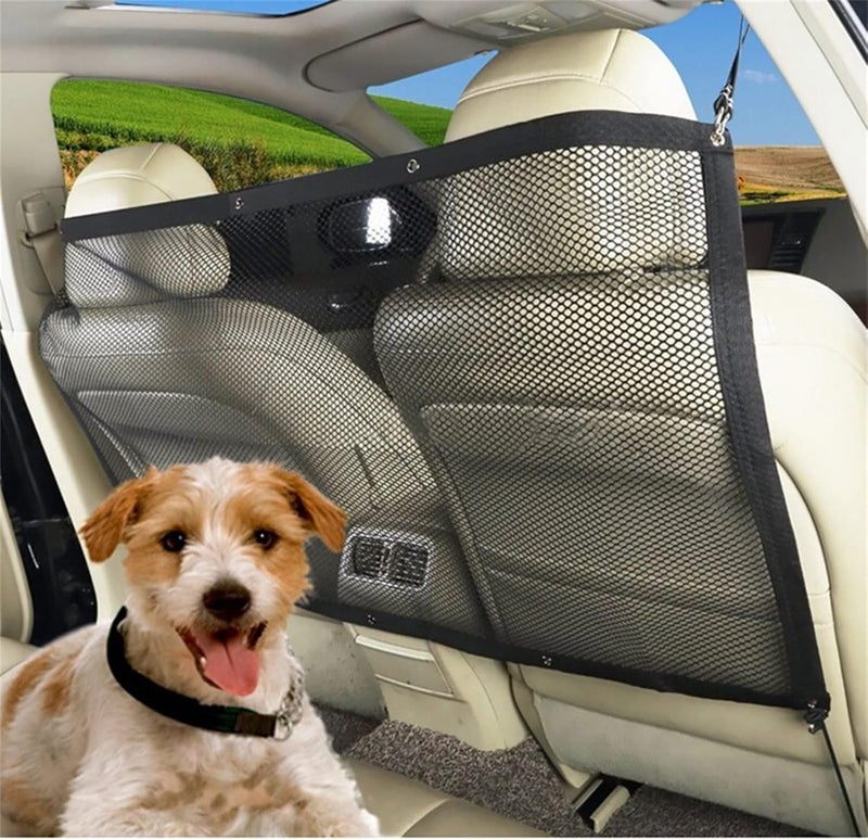 Tyenaza Dog Car Net Barrier for SUVs, Dog Car Mesh Net Safety Isolation Pet Guard Barrier Flexible for Trucks SUVs Vehicles - Image 1