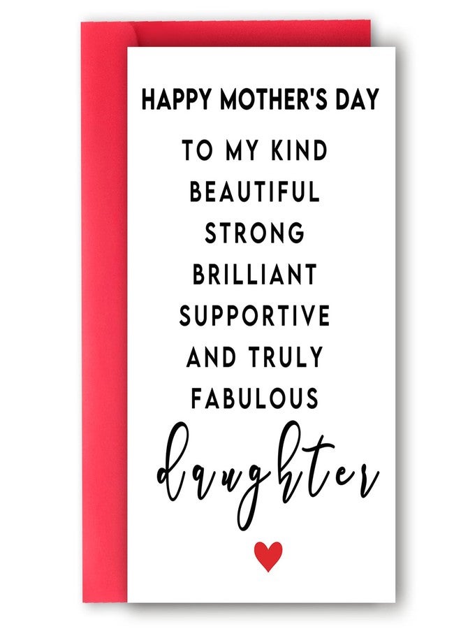 MQMRYeto Happy Mother's Day Card for Daughter, Daughter Mothers Day Gift from Mother, Heartfelt Mother’s Day Card for Daughter - Image 1