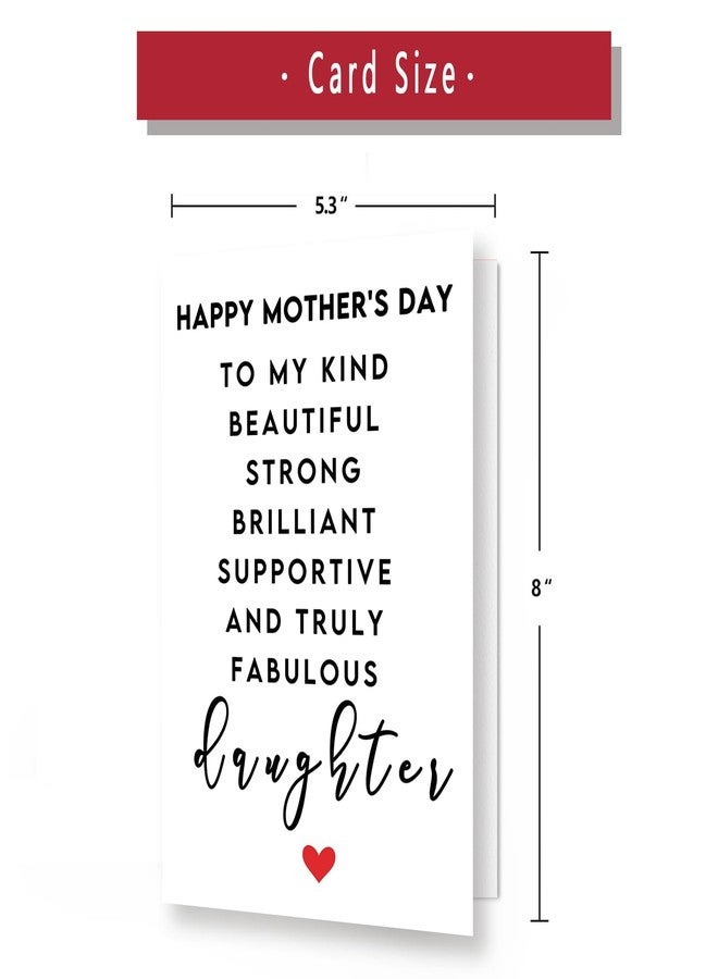 MQMRYeto Happy Mother's Day Card for Daughter, Daughter Mothers Day Gift from Mother, Heartfelt Mother’s Day Card for Daughter - Image 2