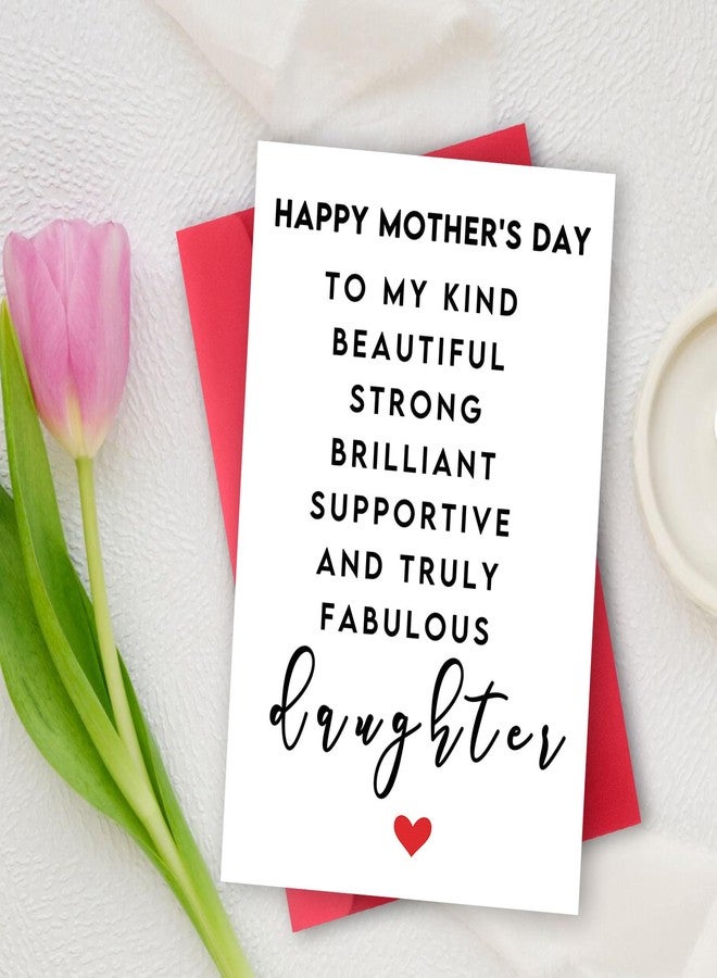 MQMRYeto Happy Mother's Day Card for Daughter, Daughter Mothers Day Gift from Mother, Heartfelt Mother’s Day Card for Daughter - Image 5