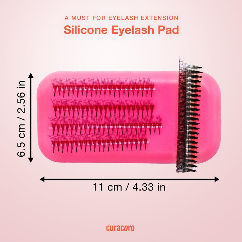 Curacoro Silicone Eyelash Pads for Lash Extension, Reusable Tray Holder for False Lashes, Soft Silicone Stand (Pack of 1) - Image 4