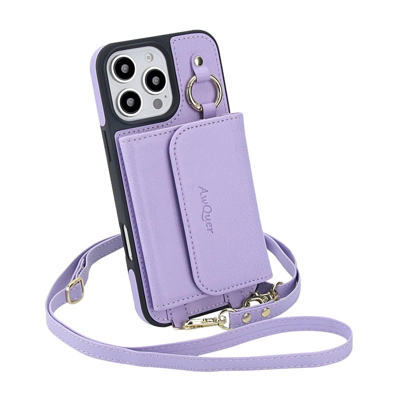 MagSafe Case | Card Holder | Drop Protection | Purple PC | Shockproof Cover for iPhone 17 / 17 Air / 17 Pro / 17 Pro Max - Image 1