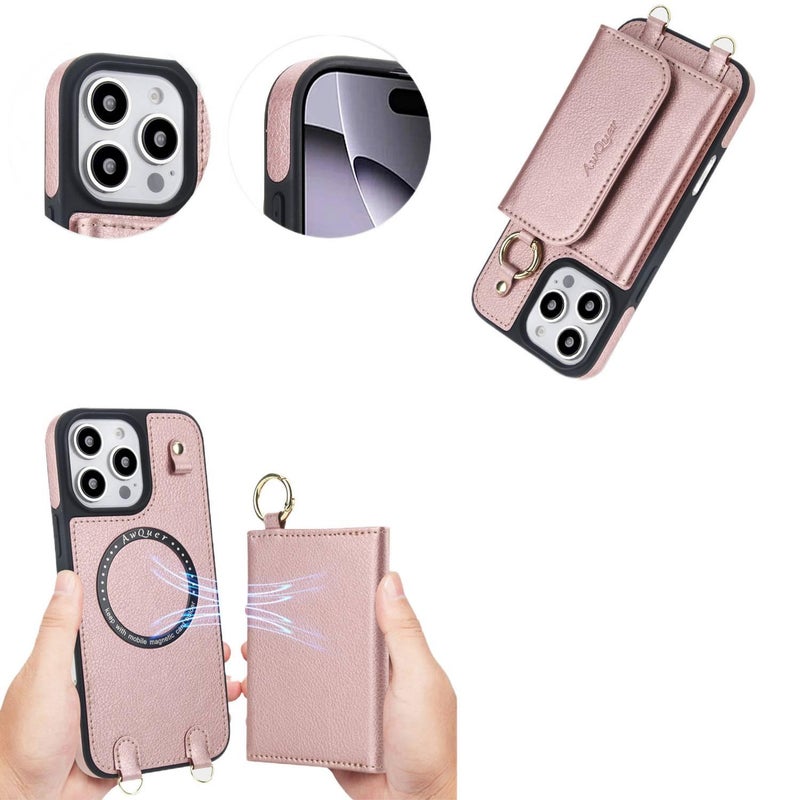 MagSafe Case | Card Holder | Drop Protection | Purple PC | Shockproof Cover for iPhone 17 / 17 Air / 17 Pro / 17 Pro Max - Image 3