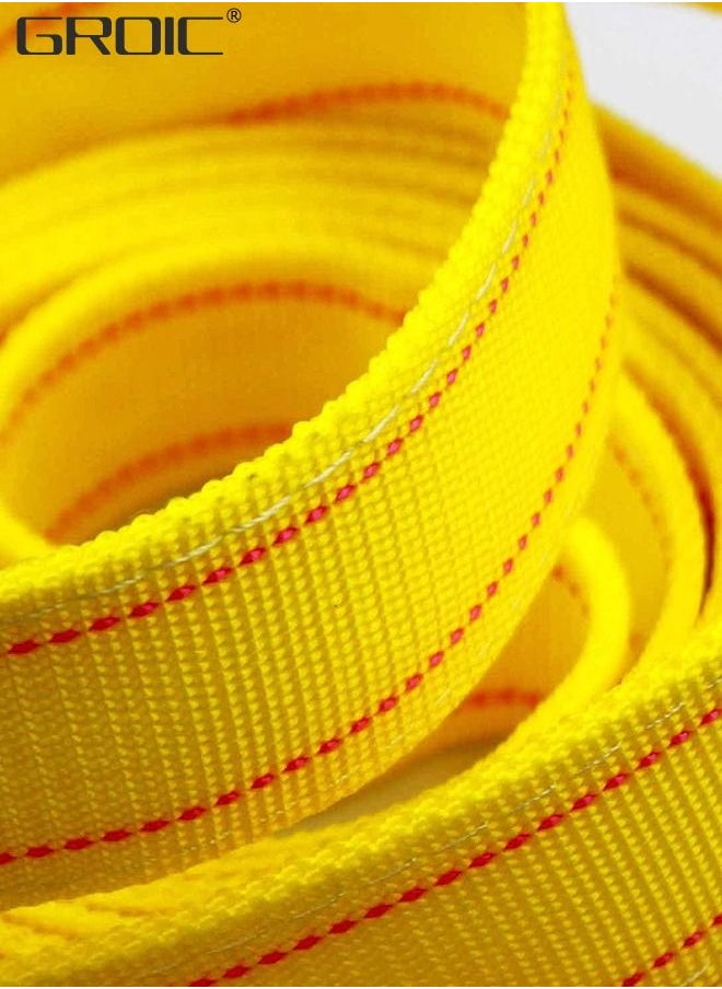 GROIC - 4M Heavy Duty Tow Strap with Safety Hooks, Vehicle Heavy Duty Recovery Rope for Hauling, Stump Removal & Much More,Best Towing Accessory for Car 5 Tons - Image 1