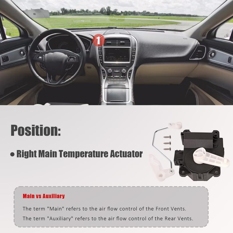 RLP HVAC Heater Blend Door Actuator for Ford Edge and Lincoln MKX - Image 3