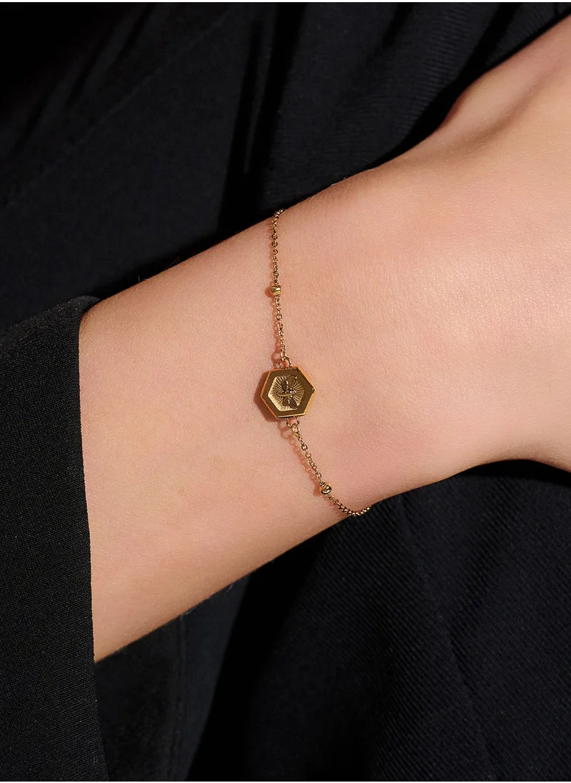 OLIVIA BURTON Chain Sparkly Swan Mark Crystal Bracelet