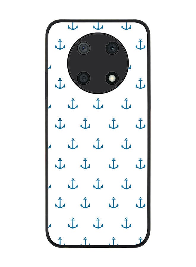 Stylizedd Rugged Black edge case for Huawei nova Y90 Slim fit Soft Case Flexible Rubber Edges Anti Drop TPU Gel Thin Cover - Anchor Blue - Image 1