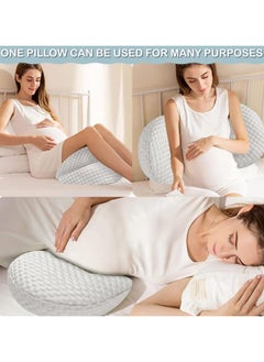 AUTOYSUR Pregnancy Pillow for Sleeping, Maternity Pillow with Detachable and Adjustable,Pillow with Pillow Cover - Support for Back, Legs, Belly, HIPS, Grey  - Image 4