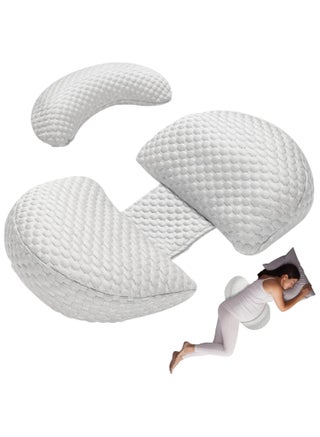 Pregnancy Pillow for Sleeping, Maternity Pillow with Detachable and Adjustable,Pillow with Pillow Cover - Support for Back, Legs, Belly, HIPS, Grey - pzsku/Z81B0A26D8C3DEF0D689FZ/45/1746189306/a648f635-514b-45e1-aa43-c06e7c58b2ad