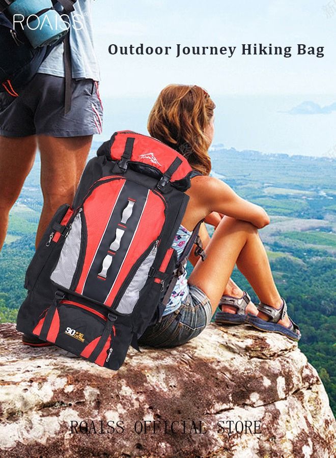 roaiss حقيبة ظهر احترافية كبيرة السعة للاستخدام الخارجي مقاومة للماء متعددة الوظائف للسفر والتخييم والتنزه سيرًا على الأقدام وصيد الأسماك وتسلق الجبال - Image 4
