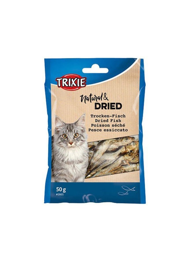 علاج سمك الأنشوجة الطبيعي والمجفف للقطط - 50 جرام