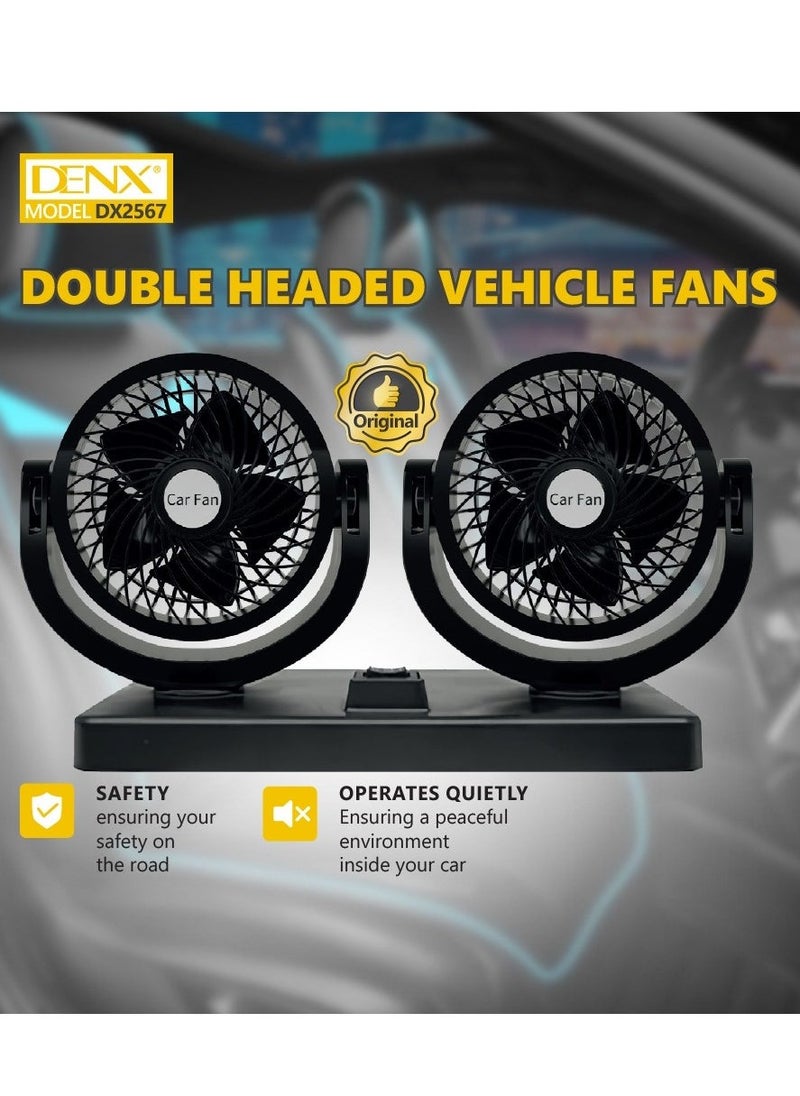 Denx Car Fan With A Strong Performance That Guarantees The Distribution Of Air In Two Directions  - Image 4